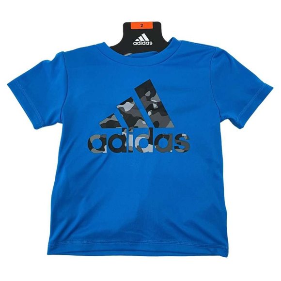 Adidas Boy's Blue & Black Shirt & Short Set: 2 Piece Set / Various Sizes - Picture 1 of 2